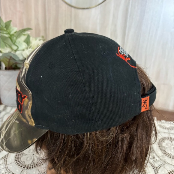 Browning Dirty Bird Black Cap with Orange Logo - Picture 3 of 6